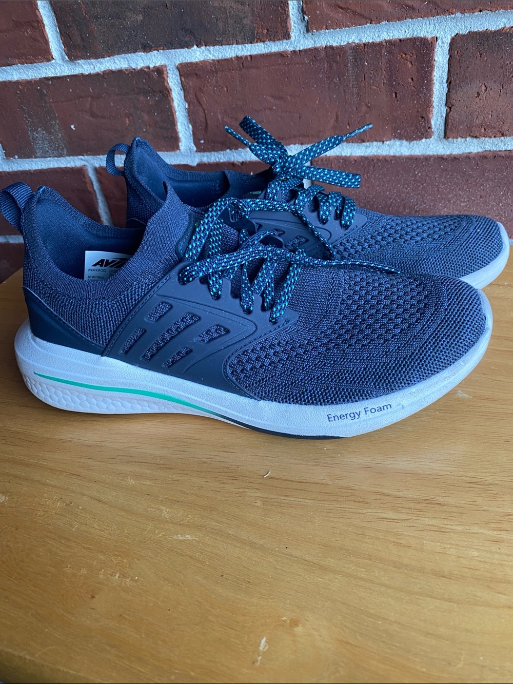 Avia Women's Caged Knit Sneakers Navy Blue Energy Foam Order Control Mesh Sz 7.5